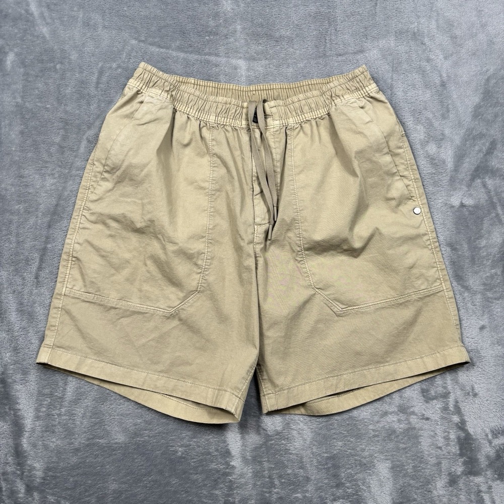 Vuori Coast Short XS Oatmeal Stretch Poplin Elastic Waist Casual Resort Shorts